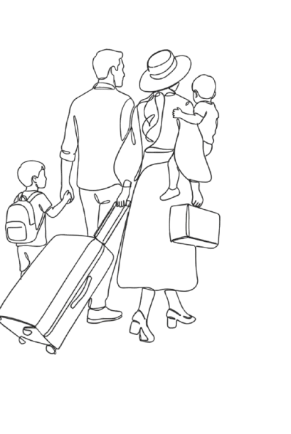 Ujjain Family Travel Illustration